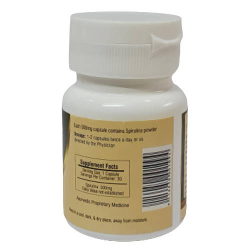 Deep Ayurveda Spirulina 500mg Veg Capsules - Swadesiicart