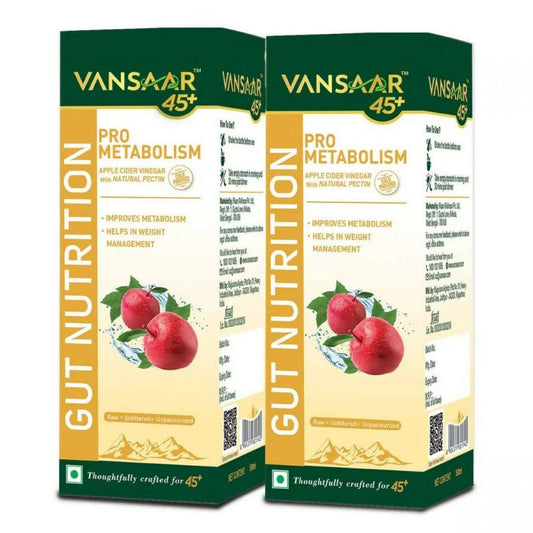 Vansaar 45 + Gut Nutrition Pro Metabolism Apple Cider Vinegar | Swadesiicart