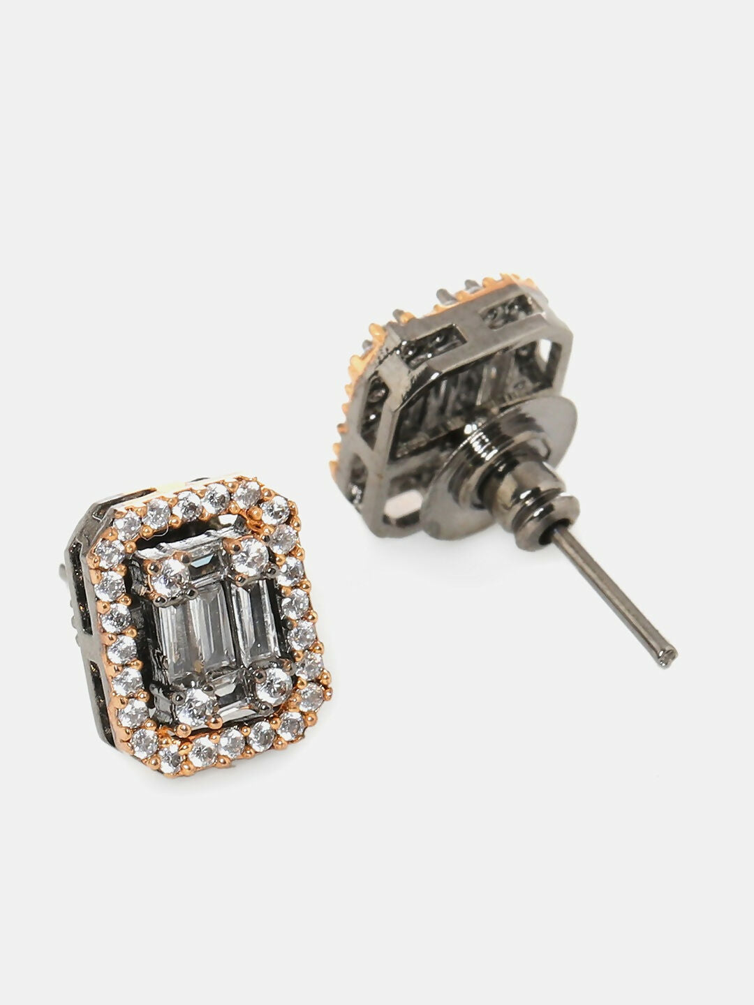 Rose Gold Diamond Studs- Ruby Raang