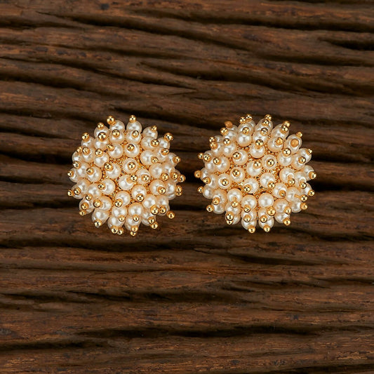 Joban Fashion Women Kundan Pearl Golden White Earrings - Swadesiicart