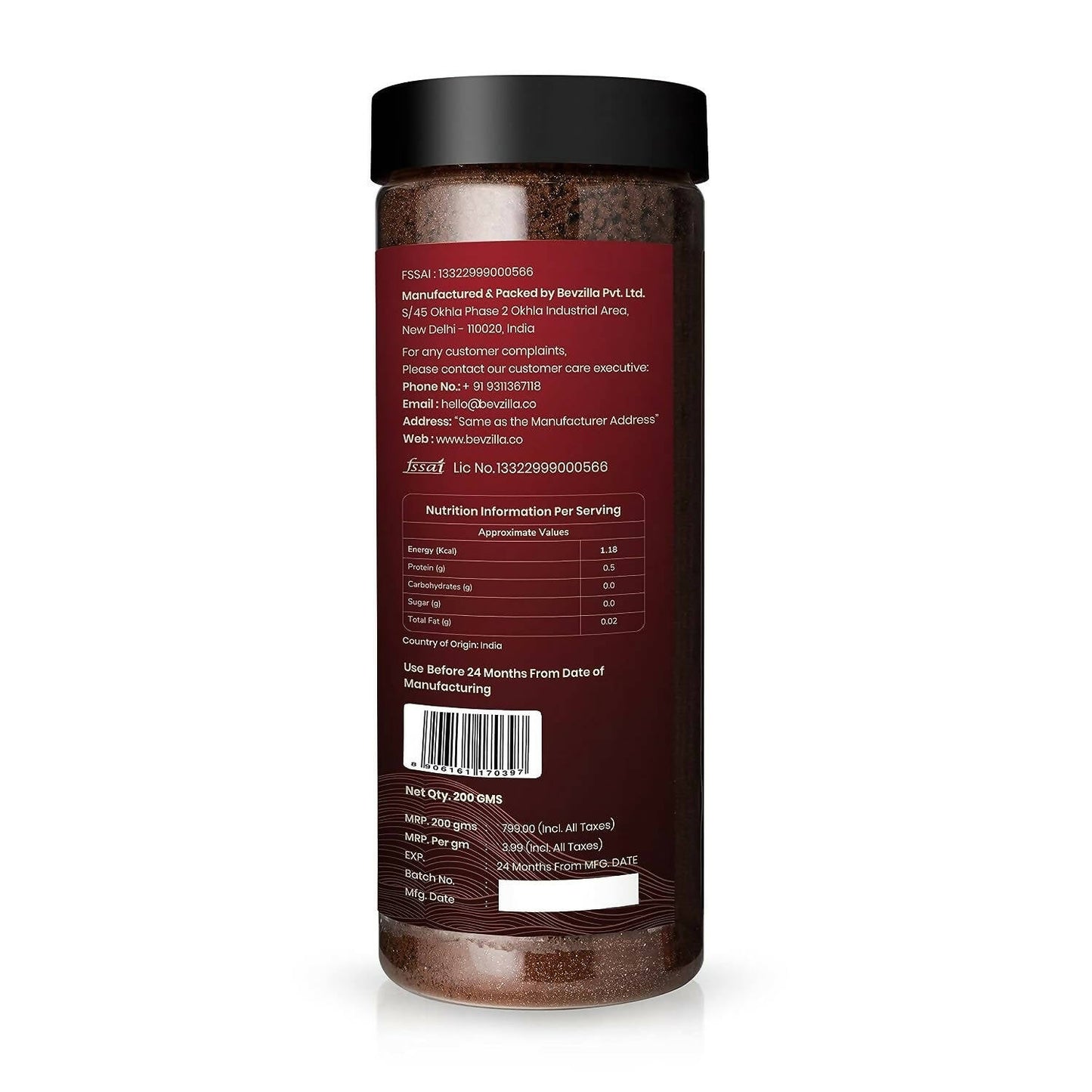 Bevzilla 100% Arabica Instant Classic Strong Coffee Powder | Swadesiicart