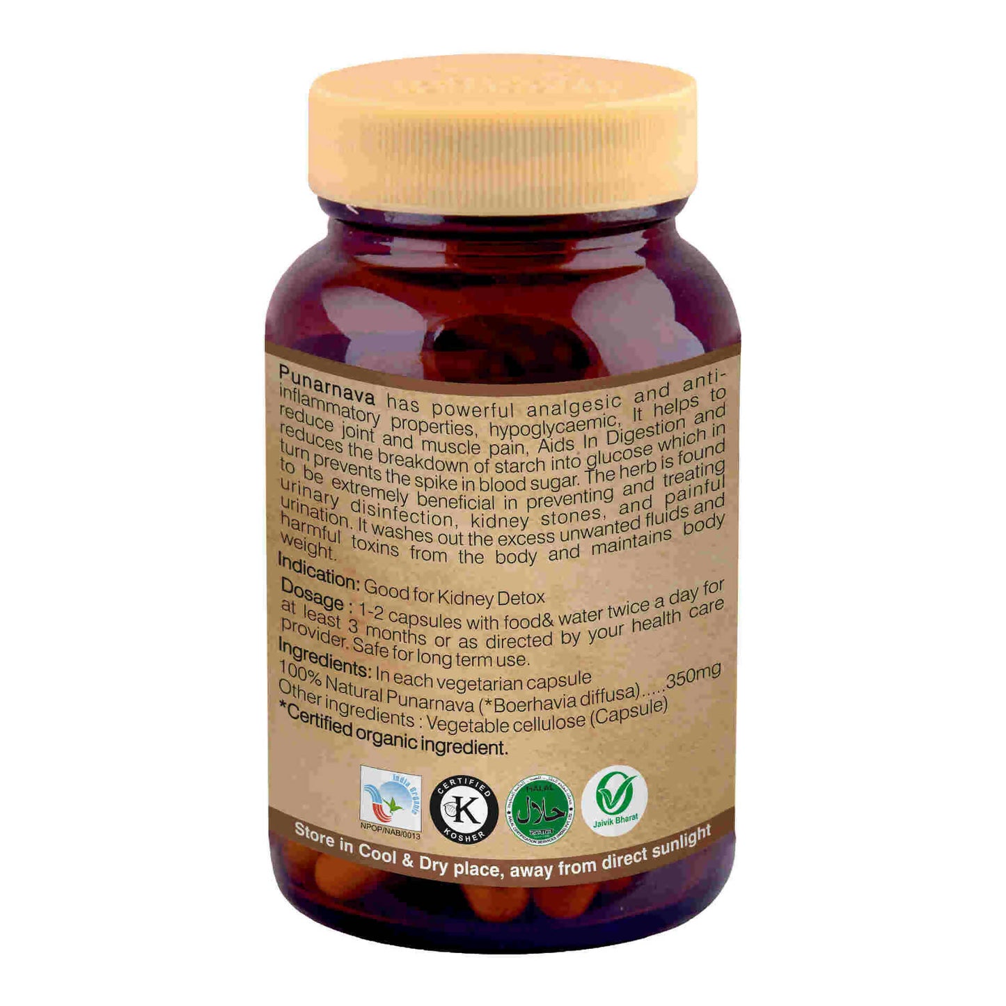 Organic Wellness Punarnava Capsules - Swadesiicart