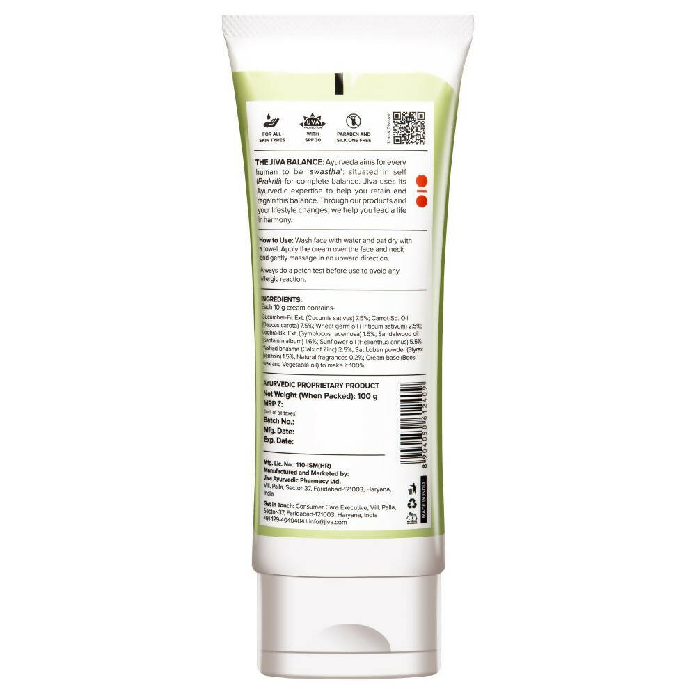 Jiva Ayurveda Cucumber Cream - Swadesiicart