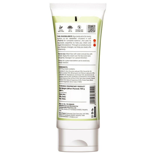 Jiva Ayurveda Cucumber Cream - Swadesiicart