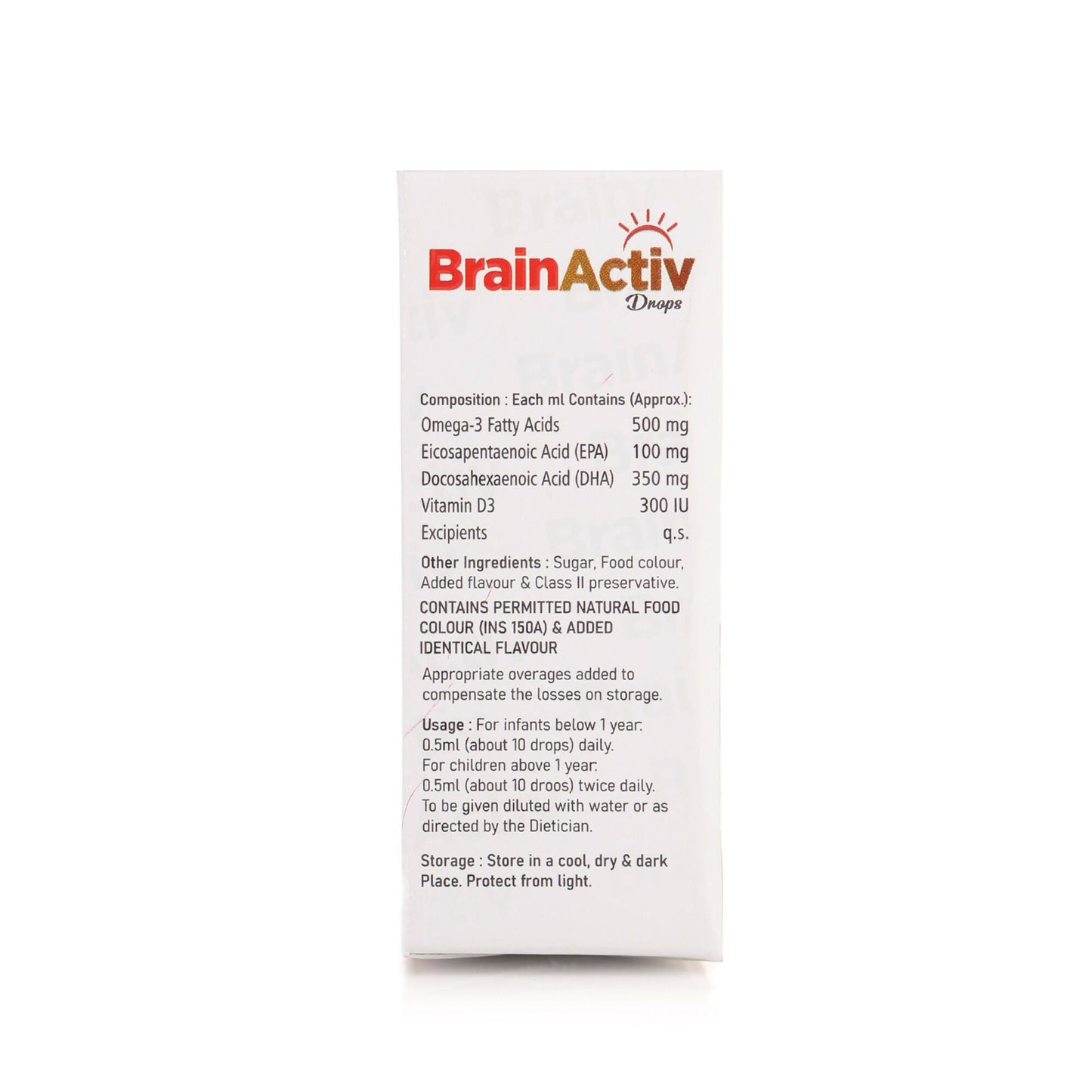 Zorilla Life Science BrainActiv Drop Omega-3 Fatty Acids, Vitamin D3, EPA with DHA | Swadesiicart
