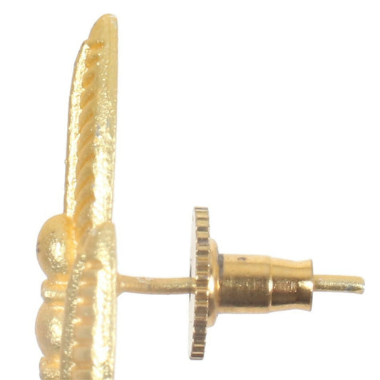 Joban Fashion Women Matte Gold Brass Earrings | Swadesiicart