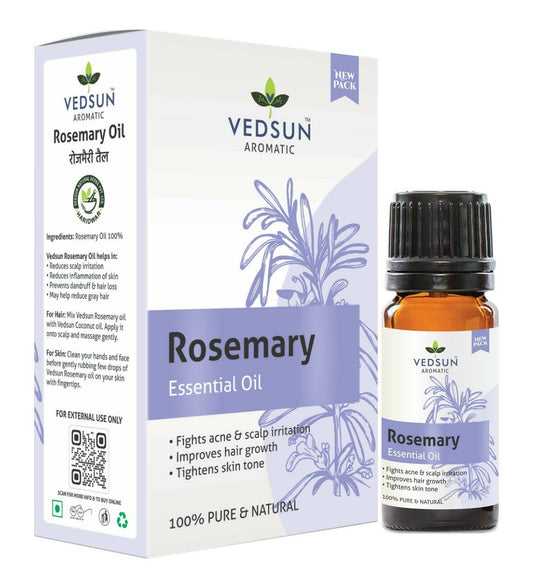 Vedsun Naturals Rosemerry Essential Oil Pure & Organic for Skin and Fragrance - Vedsun