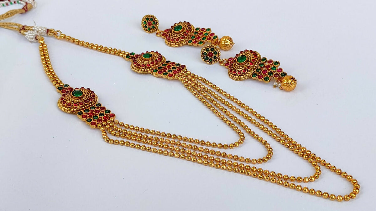Multicolor kemp layer Necklace set