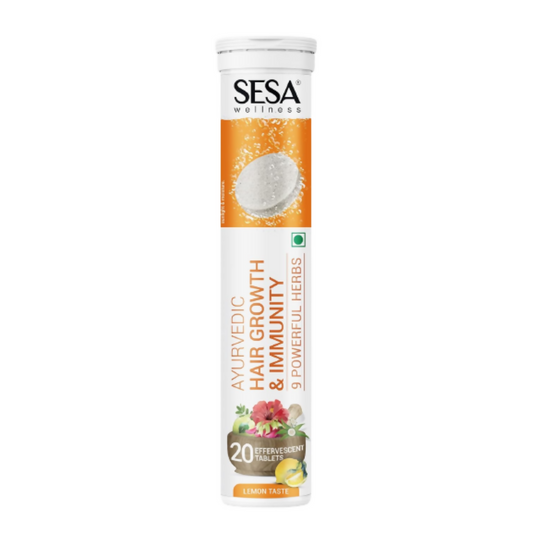 Sesa Ayurvedic Hair Growth & Immunity Effervescent Tablets | Swadesiicart