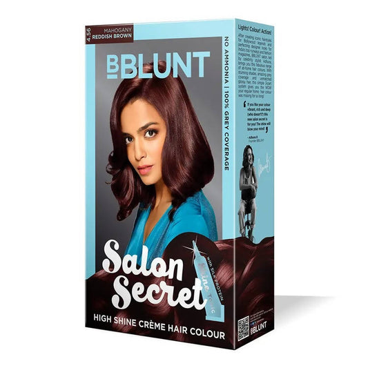 BBlunt Salon Secret High Shine Creme Hair Colour - Mahogany Reddish Brown 4.56 - Limited Time Offer
