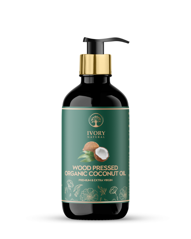 Ivory Natural Wood Pressed Organic Coconut Oil , Premium Extra Virgin Oil - For Radiant Skin, Hair Wellness & Baby Care | Swadesiicart