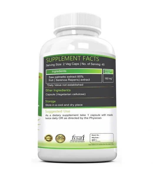 Ramini Bio Nutrition Saw Palmetto 160mg Veg Capsules - Swadesiicart