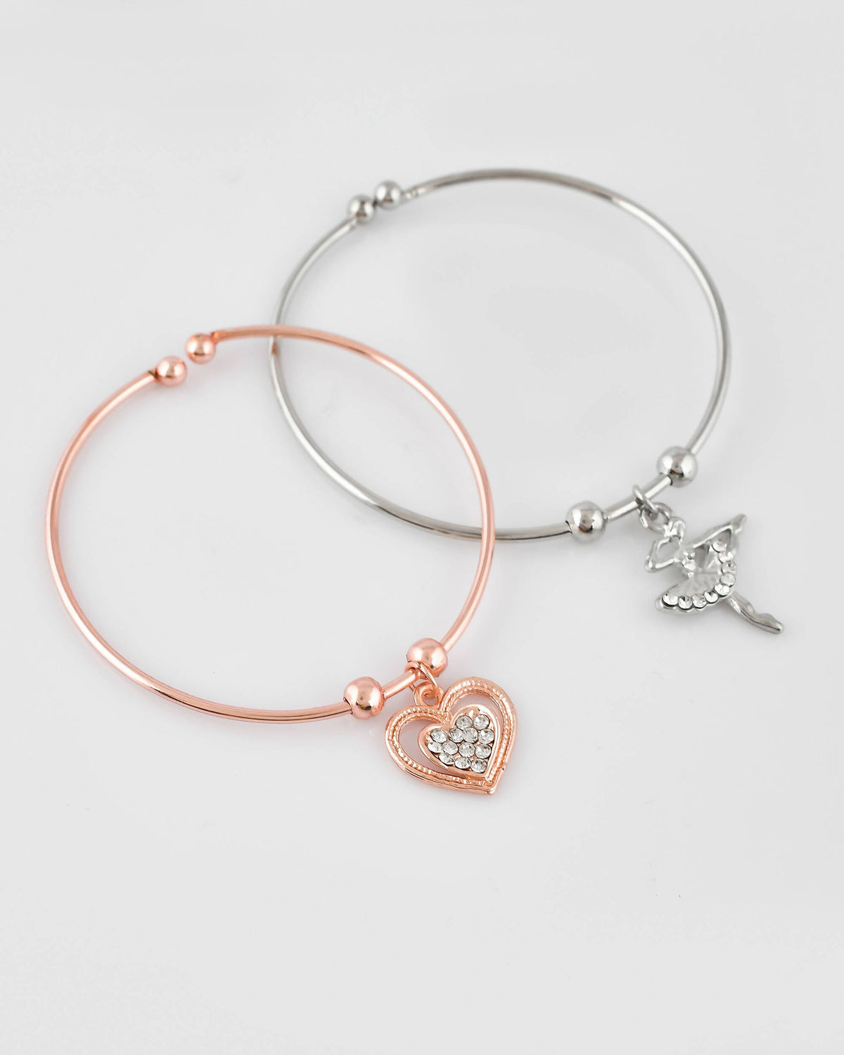 VOJ Stainless Steel Beads Gold-Polished Bracelet Set (Pack of 2)