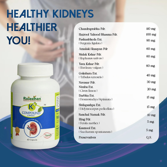 Rajasthan Herbals K+ Compound Capsules | Swadesiicart
