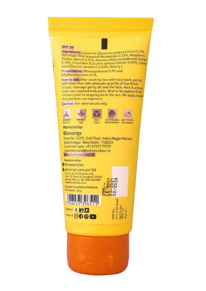 Fashion Colour Sun Block and Protection Cream-SPF30 - Swadesiicart