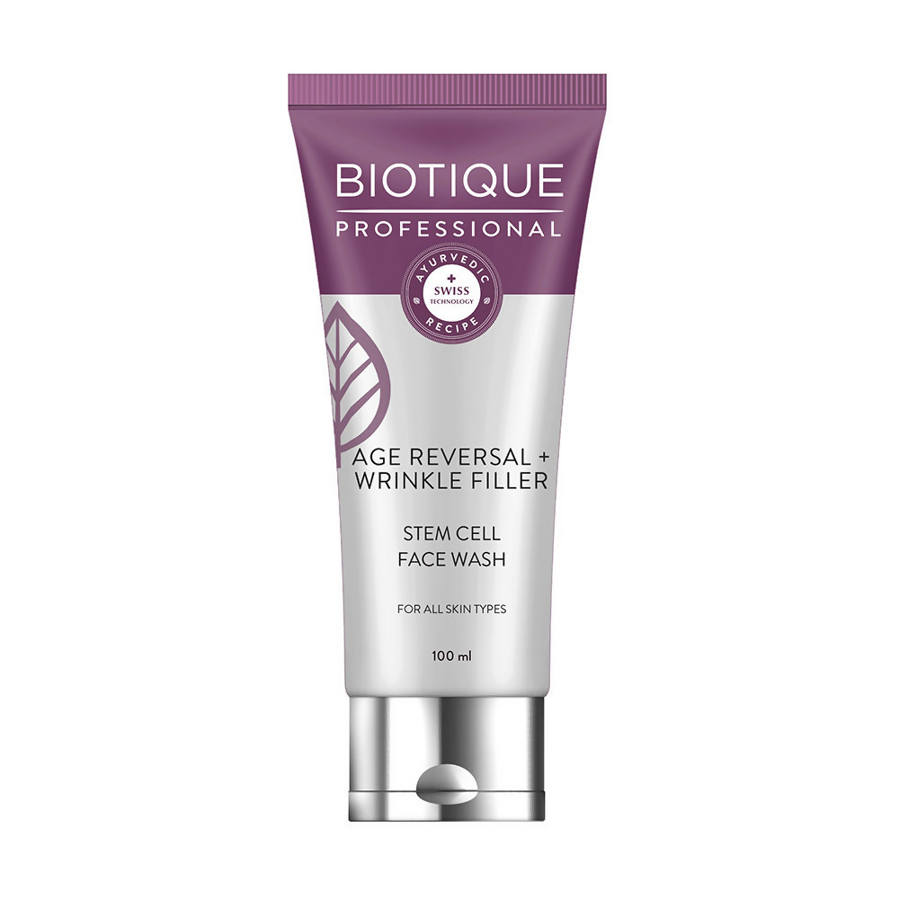 Biotique Professional Age Reversal + Wrinkle Filler Stem Cell Face Wash | Swadesiicart