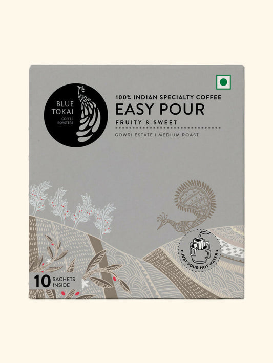 Blue Tokai Gowri Estate Medium Roast Easy Pour Sachets - Swadesiicart