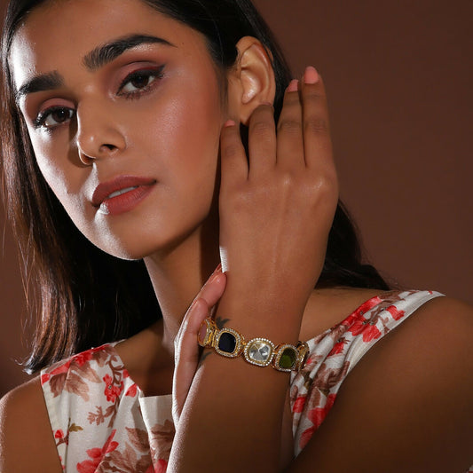 Navratan Bangle- Ruby Raang