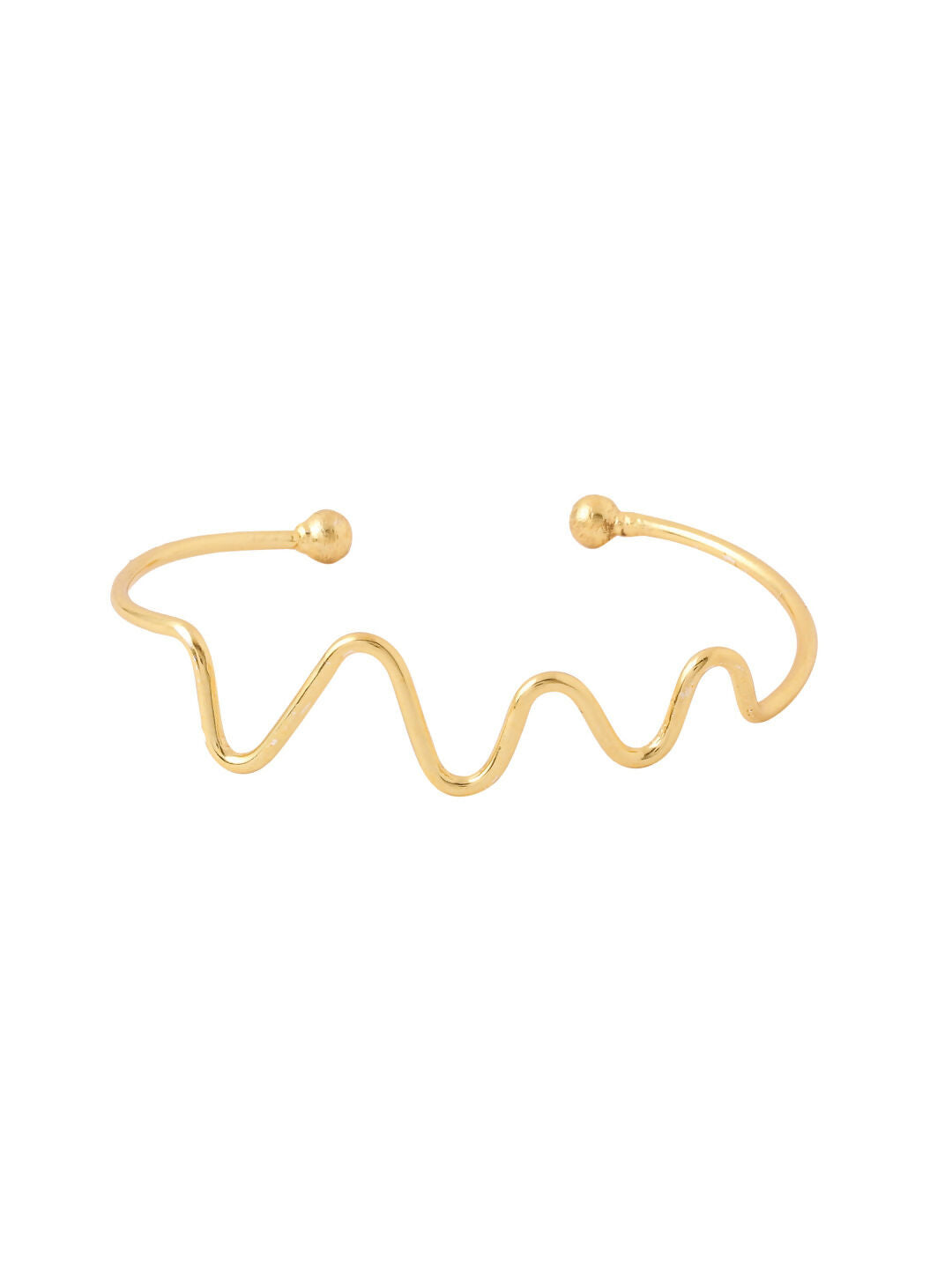 NVR Women Gold-Polished Adjustable Kada Bracelet - Swadesiicart