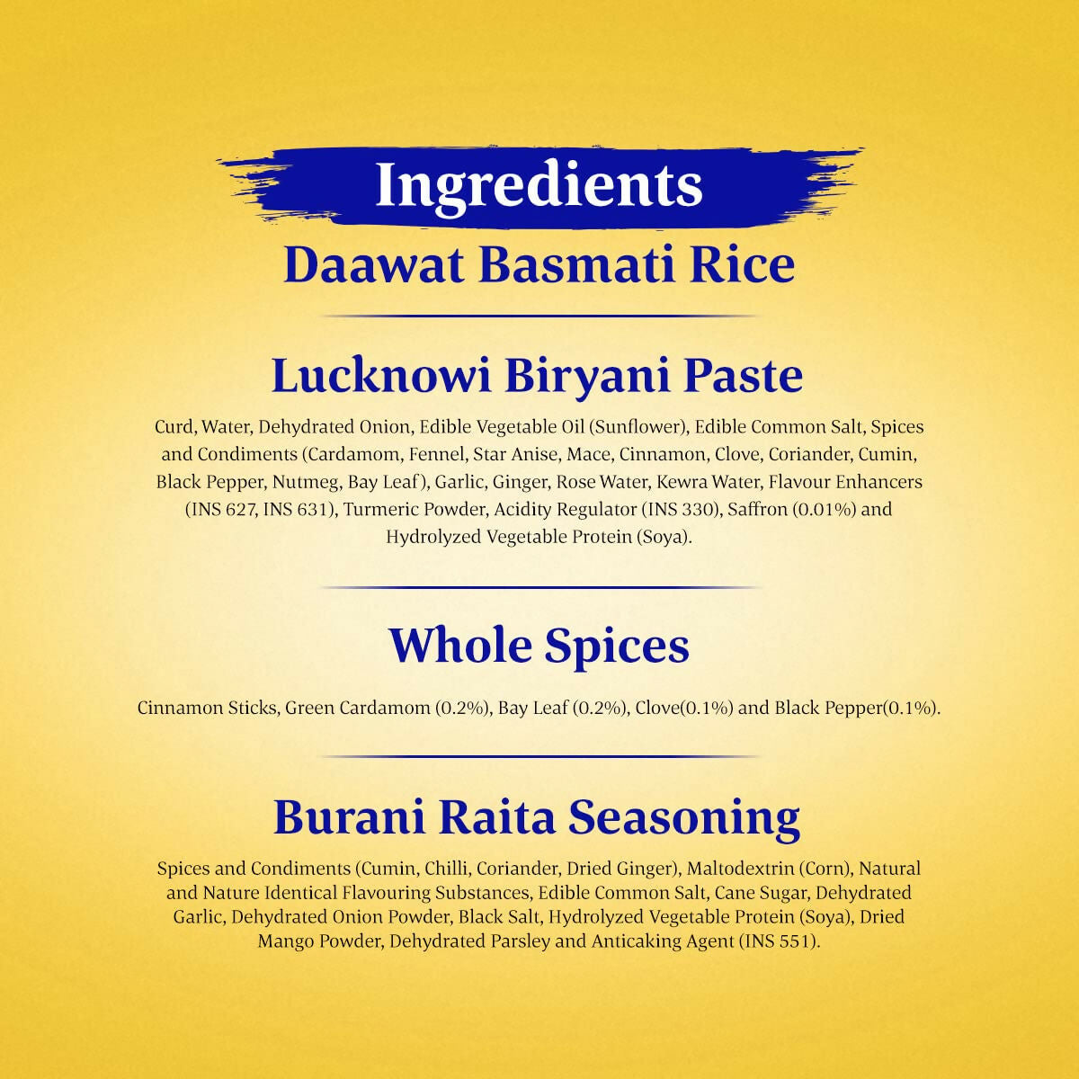 Daawat Biryani Kit Lucknowi - Authentic Recipe - Swadesiicart