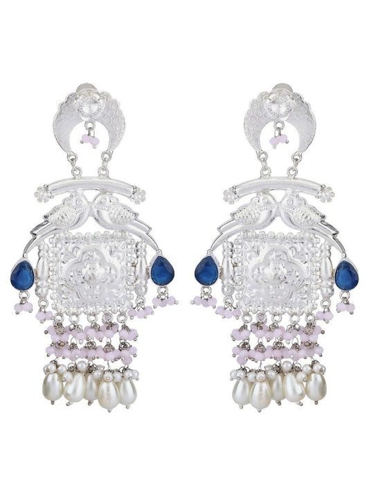 Joban Fashion Women Handcrafted Silver Tone Earrings | Swadesiicart