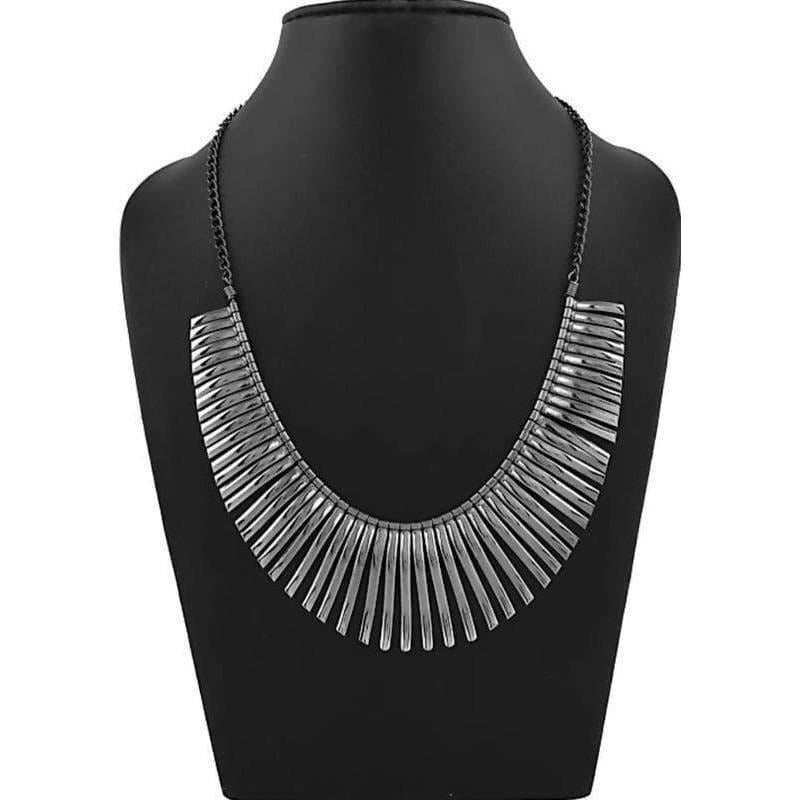 MS Fashion India Latest Designer Silver Color Necklace for Women | Swadesiicart