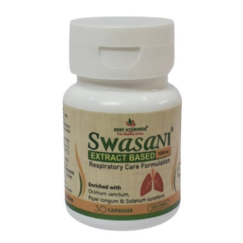 Deep Ayurveda Swasani 500mg Veg Capsules - DEEP AYURVEDA