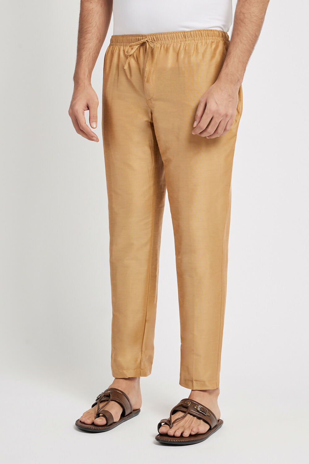 Ethnic India Beige solid Pant for Men | Swadesiicart