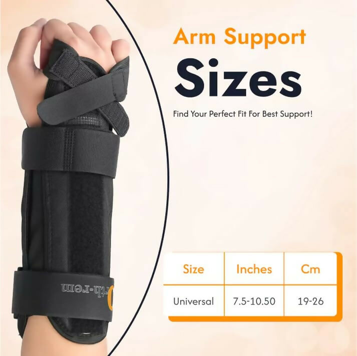 Orth-rem Adjustable Wrist & Forearm Brace with Removable Splint | Swadesiicart
