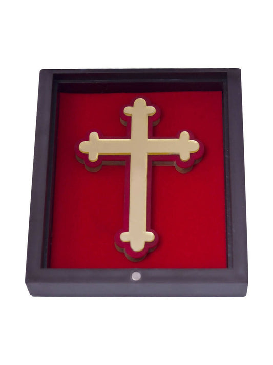 Golden Peacock Brown & Red 24 Ct Gold Foil Lord Jesus Christ | Swadesiicart