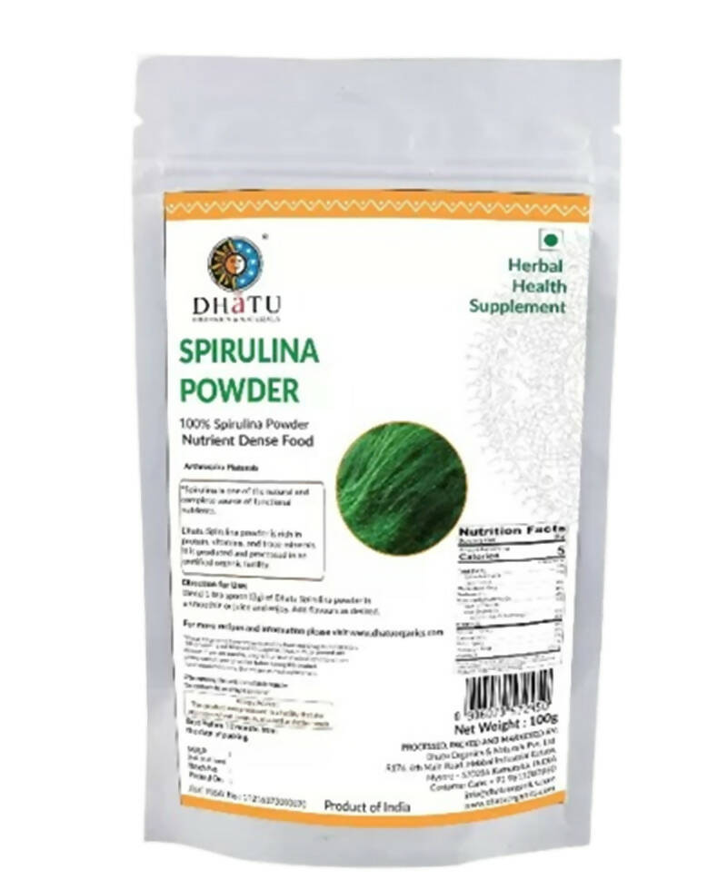 Dhatu Organics & Naturals Spirulina Powder | Swadesiicart