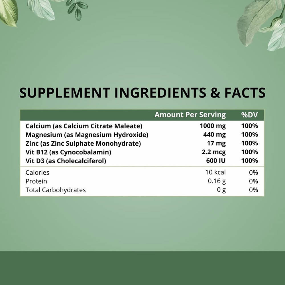 Himalayan Organics Calcium+Magnesium+Zinc D3 & B12 Tablets - Swadesiicart