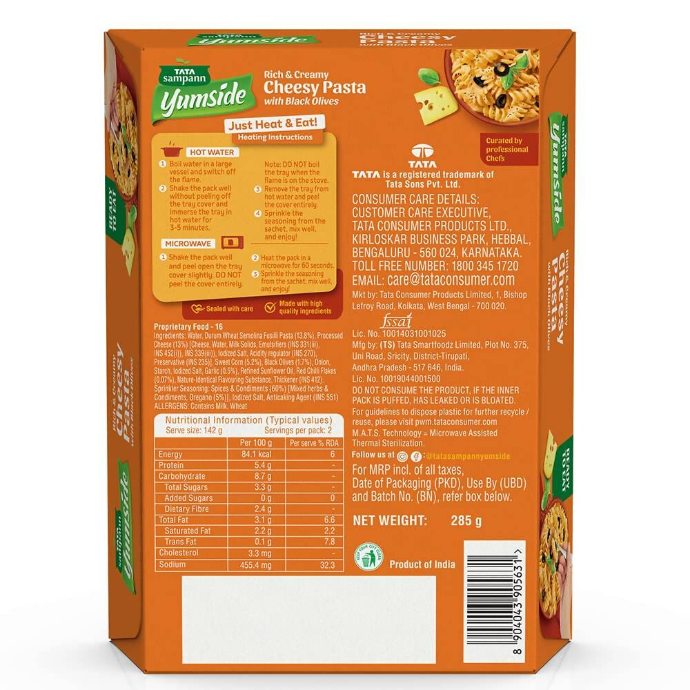 Tata Sampann Yumside Cheesy Pasta - Swadesiicart