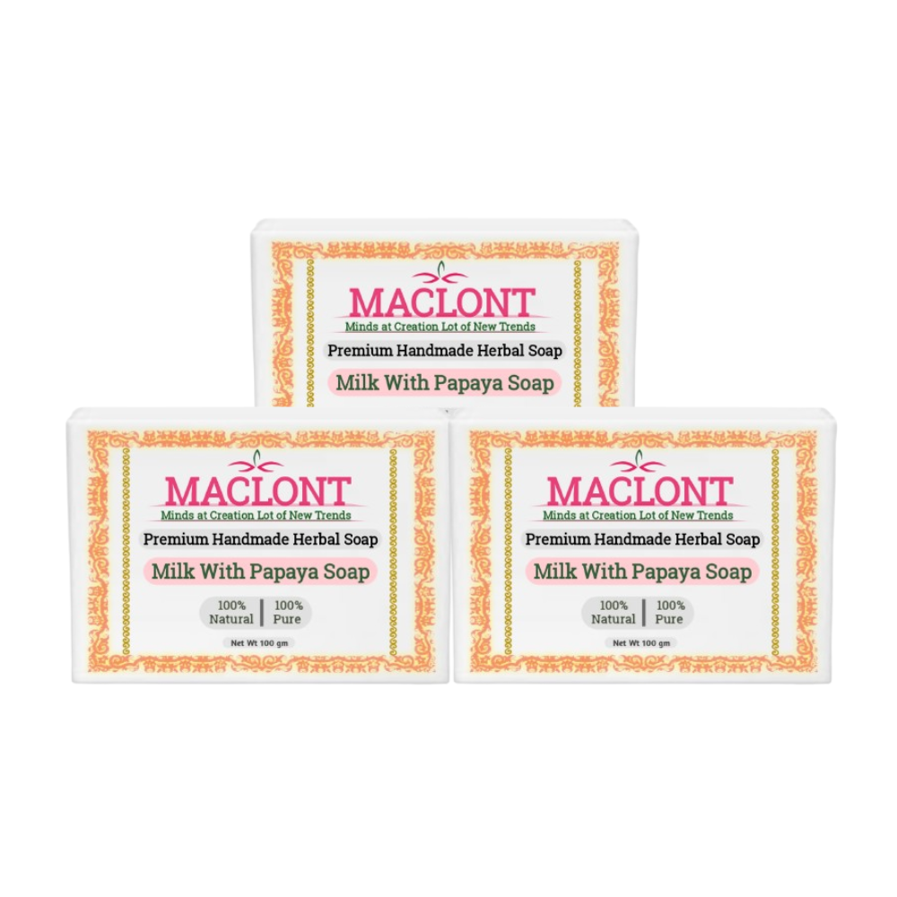 Maclont Milk With Papaya Soap | Swadesiicart