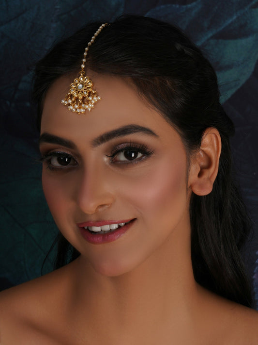 Kundan Maang Tikka (Gold) - Ruby Raang | Swadesiicart