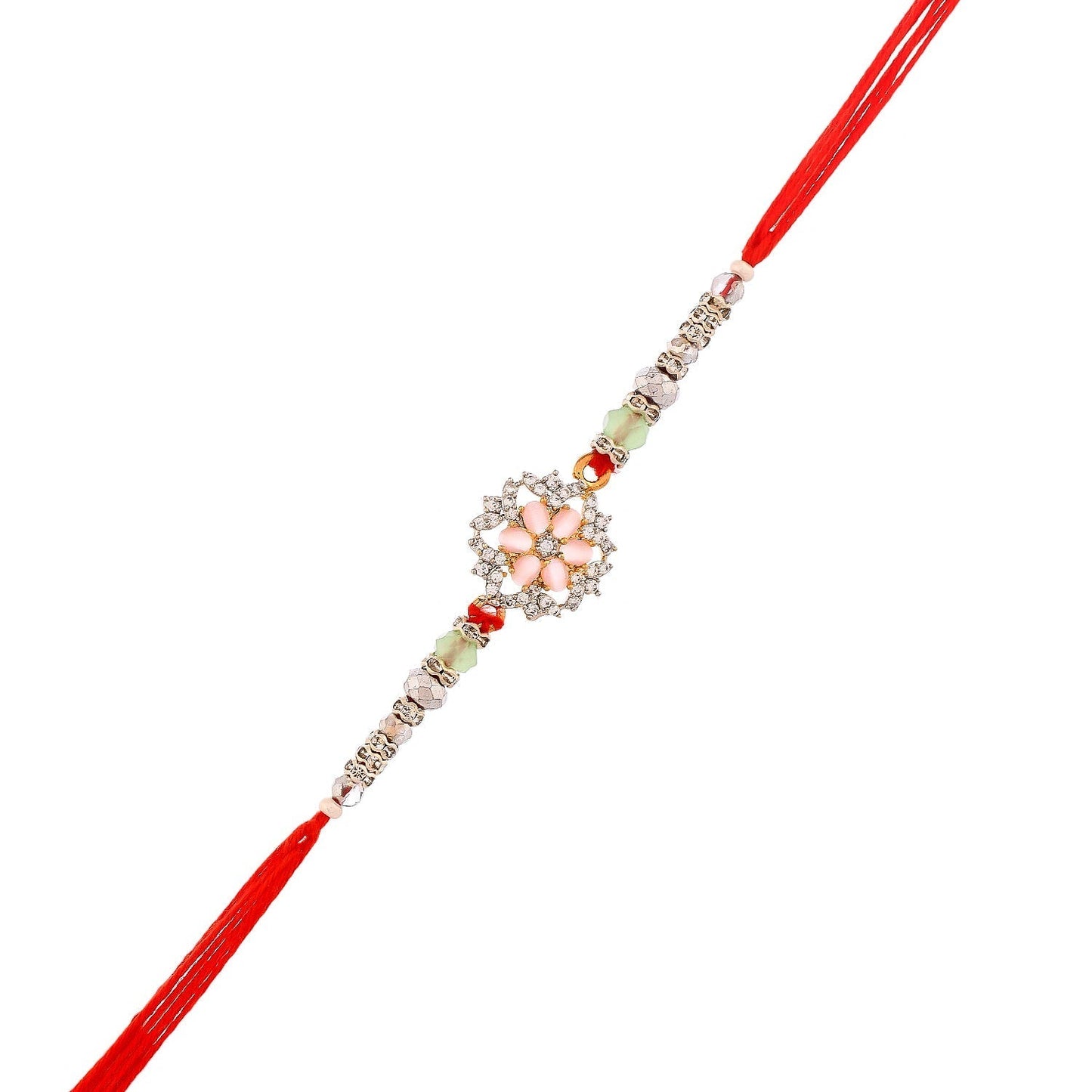 trueBrowns X Voylla Men's American Diamond Red Thread Rakhi For Brother | Swadesiicart