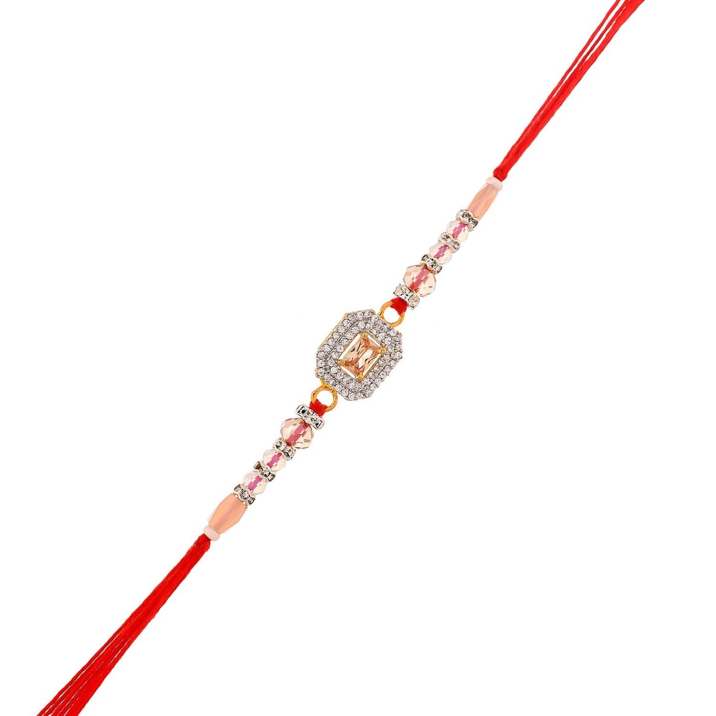 trueBrowns X Voylla Men's Designer American Diamond Beaded Thread Rakhi For Brother | Swadesiicart