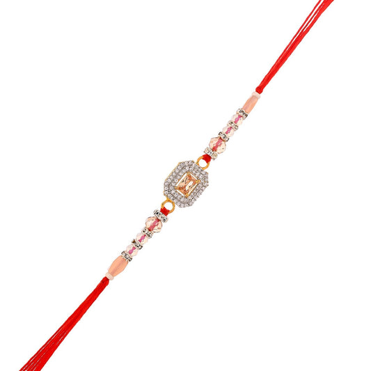 trueBrowns X Voylla Men's Designer American Diamond Beaded Thread Rakhi For Brother | Swadesiicart
