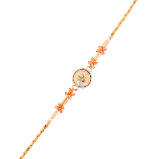 trueBrowns X Voylla Men's Bejewelled Om Thread Rakhi For Brother | Swadesiicart