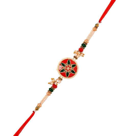 trueBrowns X Voylla Bejewelled And Beaded Men's Thread Rakhi For Brother | Swadesiicart