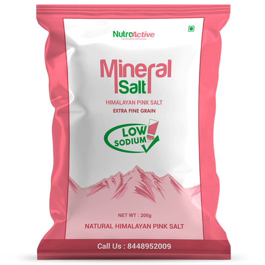 NutroActive Mineral Salt Low Sodium Himalayan Pink Salt - Swadesiicart
