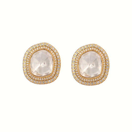 Nuyug Golden Spark Anti Tarnish studs | Swadesiicart