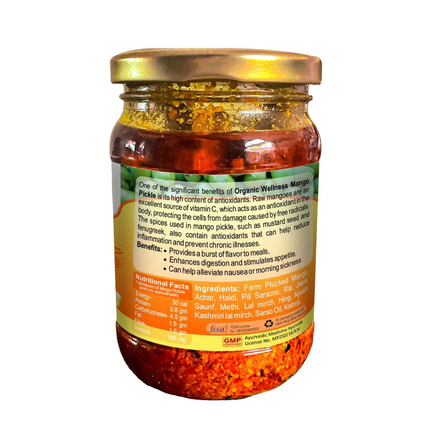 Organic Wellness Mango Pickle - Swadesiicart