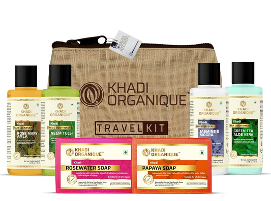 khadi Organique Grooming Travel Kit Men & Women - Swadesiicart