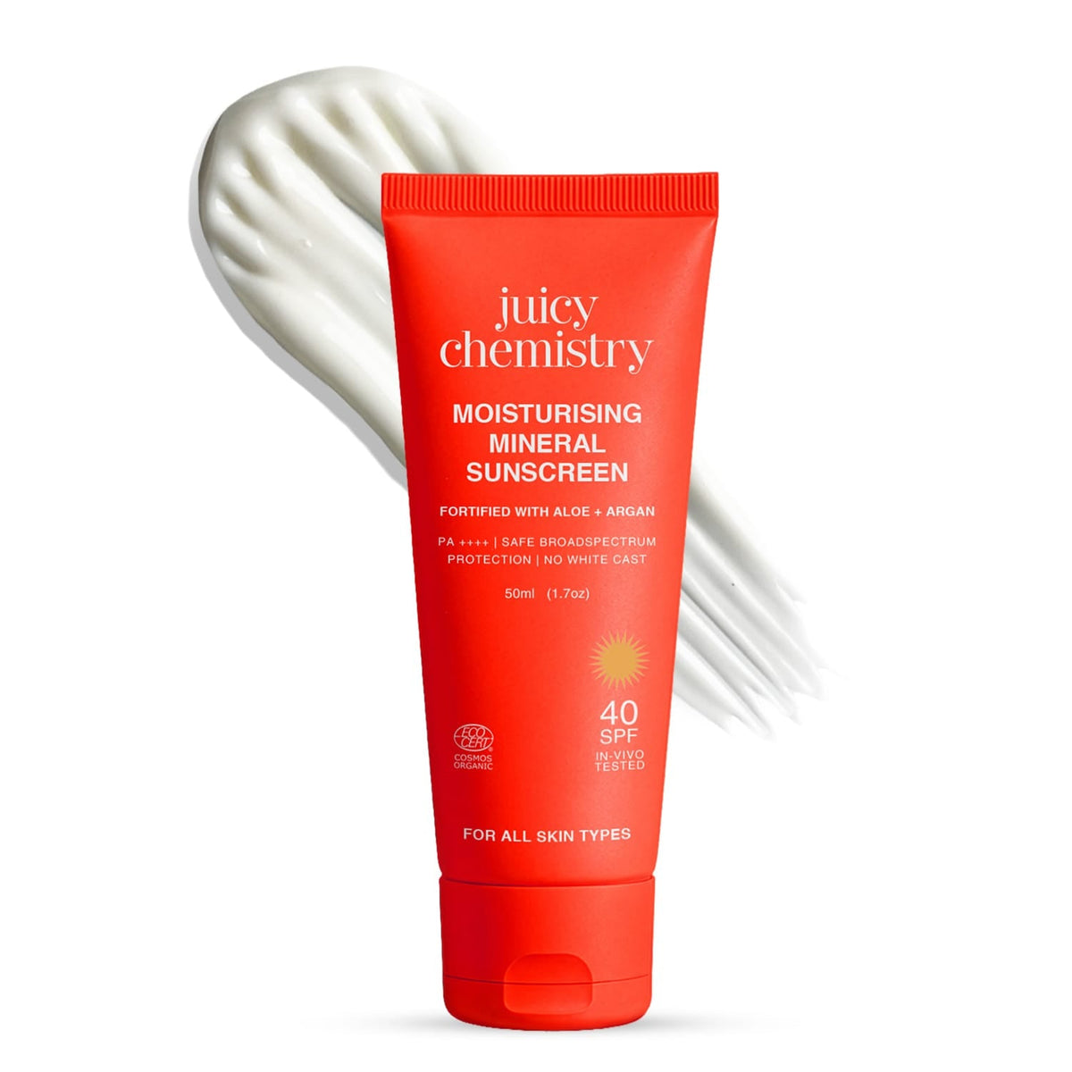 Moisturising Mineral Sunscreen" to "Mineral Sunscreen SPF 40 — Certified Organic