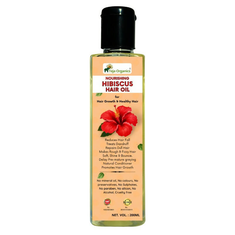 Teja Organics Nourishing Hibiscus Hair Oil - Swadesiicart