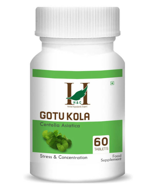H&C Herbal Gotu Kola Tablets - Just Jaivik