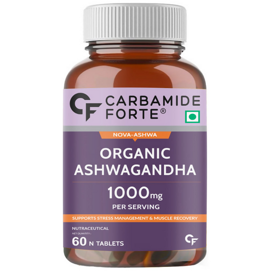 Carbamide Forte Organic Ashwagandha 1000mg Tablets | Swadesiicart