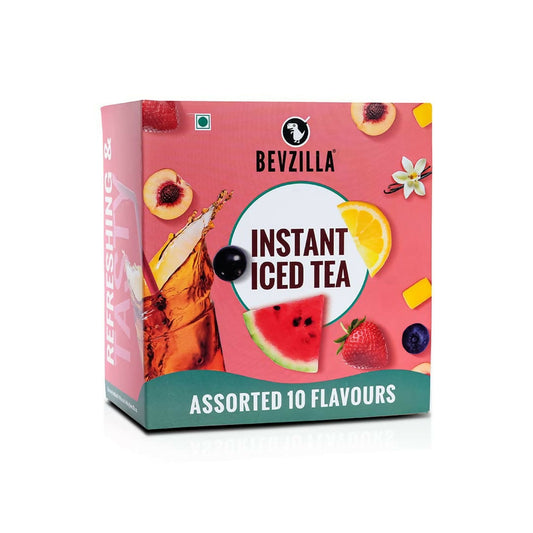 Bevzilla Instant Iced Tea Powder - Assorted 10 Flavours | Swadesiicart