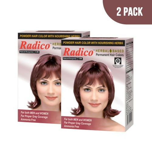 Radico Natural Herbal Based Permanent Hair Color - Burgundy - Swadesiicart